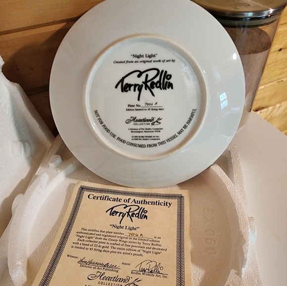 Terry Redlin "Night Light" collector plate - Picture 4 of 4